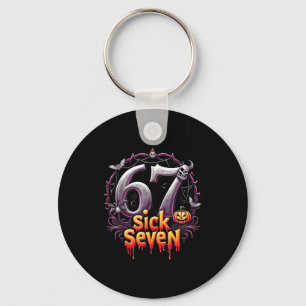 Fun Six Seven 6 7 Meme Design Fun Sick Seven Hallo Key Ring
