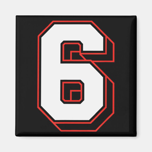 Fun Six Seven 6 7 Meme Design  Magnet (Front)