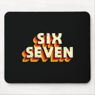 Fun Six Seven 6 7 Meme Design Mouse Mat