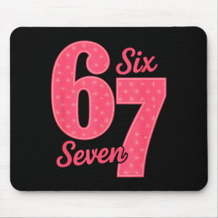 Fun Six Seven 6 7 Meme Design  Mouse Mat