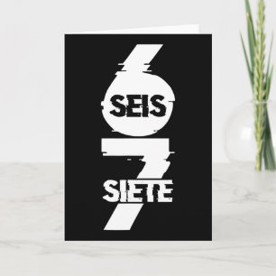 Fun Six Seven In Spanish Seis Siete 67 Brainrot Me Card