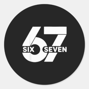 Fun Six Seven Meme Design 6 7 Meme Classic Round Sticker
