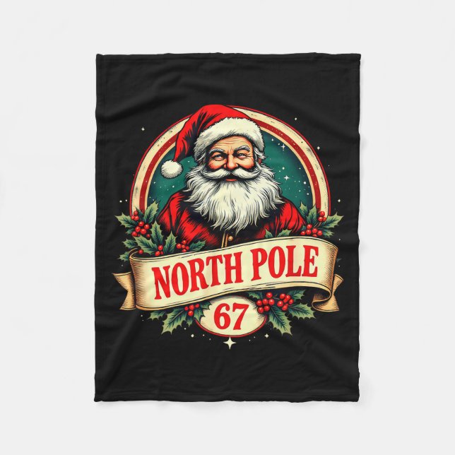 Fun Six Seven Meme Design – Internet Energy - Xmas Fleece Blanket (Front)