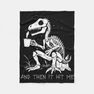 Fun Skeleton Dinosaur Costume Goth Men Women Hallo Fleece Blanket