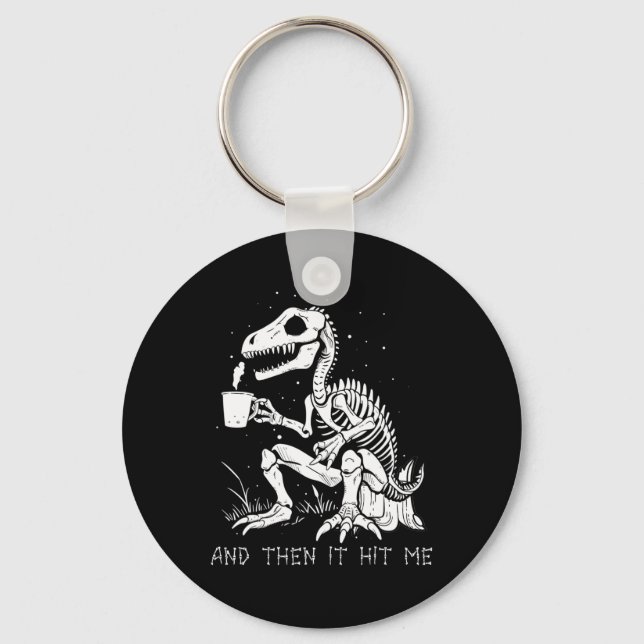 Fun Skeleton Dinosaur Costume Goth Men Women Hallo Key Ring (Front)