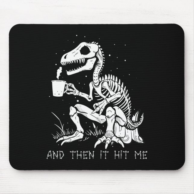 Fun Skeleton Dinosaur Costume Goth Men Women Hallo Mouse Mat (Front)
