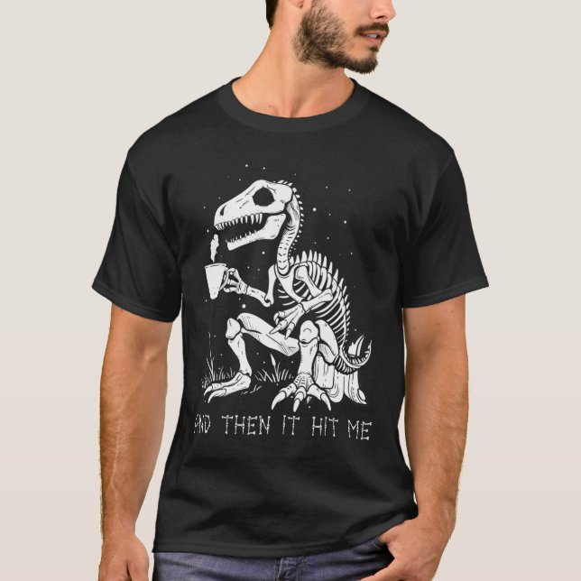 Fun Skeleton Dinosaur Costume Goth Men Women Hallo T-Shirt (Front)