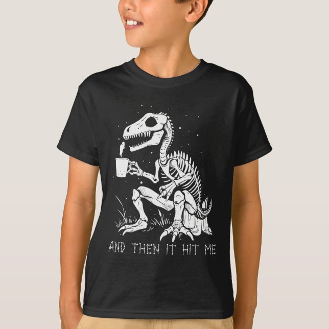 Fun Skeleton Dinosaur Costume Goth Men Women Hallo T-Shirt (Front)