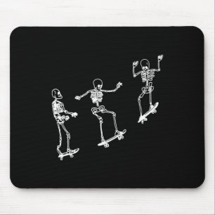 Fun Skeleton Skateboard Halloween Skateboarding Sk Mouse Mat