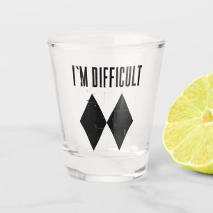 Fun Skiing Double Diamond Winter Sports Dad Party Shot Glass