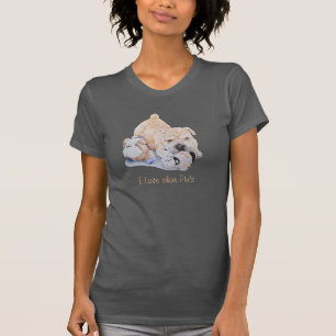 fun slogan cute shar pei puppy dog T-Shirt