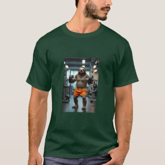 Fun sloth in the gym t-shirt