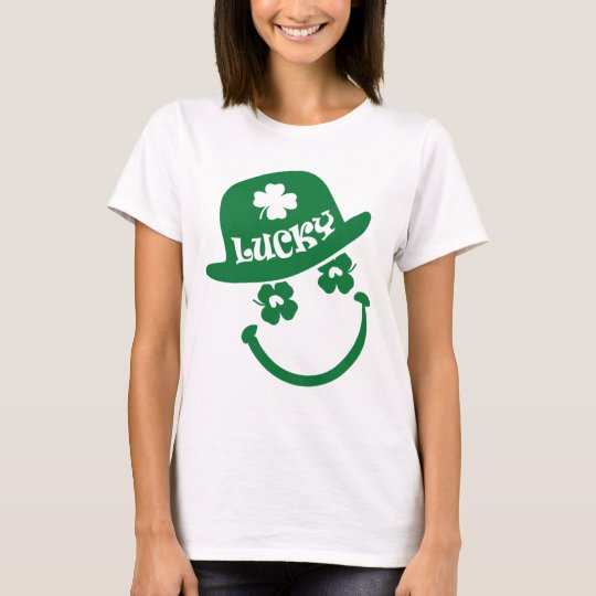 Fun Smiley Face Design St. Patrick's Day T-Shirts