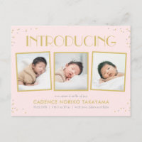 Fun Snapshots Baby Birth Announcement Postcard