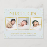 Fun Snapshots Baby Birth Announcement Postcard