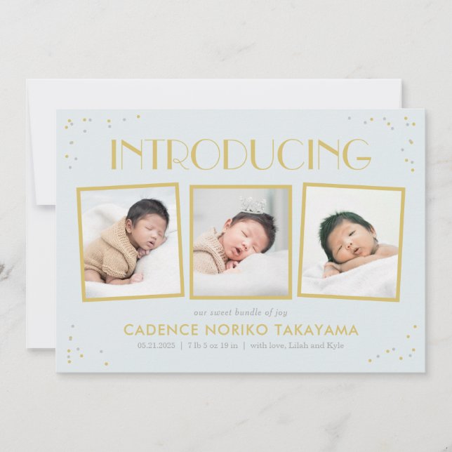 Fun Snapshots Editable Colour Birth Announcement (Front)