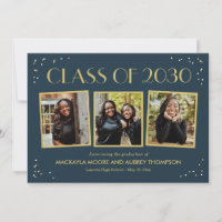 Fun Snapshots Editable Colour Graduation Invitatio