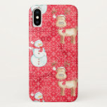 Fun Snowman and Reindeer Christmas iPhone Case<br><div class="desc">Fun Snowman and Reindeer Christmas iPhone Case</div>