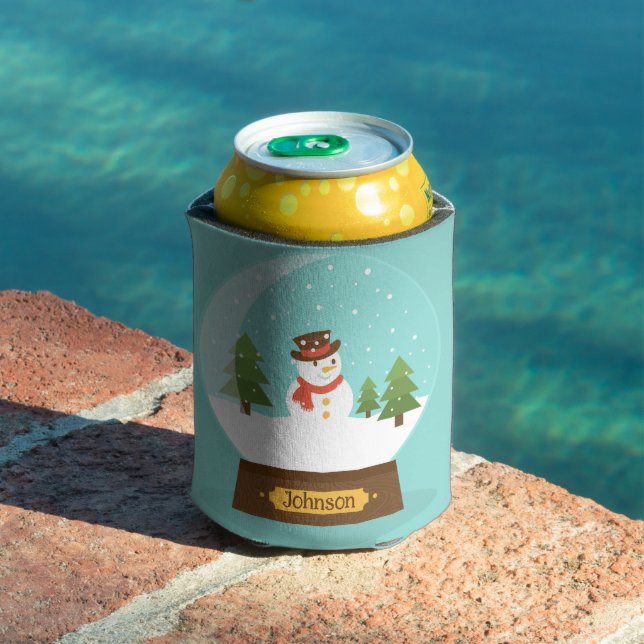 FUN! Snowman Can Cooler - Personalised -Add Name (In Situ Pool)