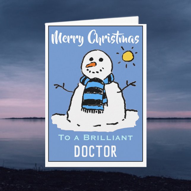 Fun Snowman Christmas Card for a Doctor (Creator Uploaded)