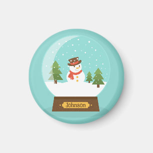 FUN! Snowman Magnet - Personalised -Add Name