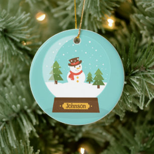 FUN!  Snowman Ornament - Personalised -Add Name