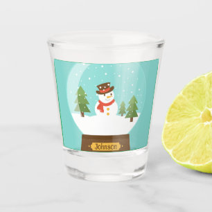 FUN!  Snowman Shot Glass - Personalized -Add Name