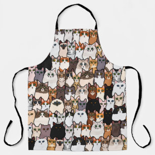 Fun So Many Cats and Kittens Collage Apron
