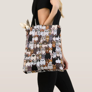Fun So Many Cats and Kittens Collage Tote Bag