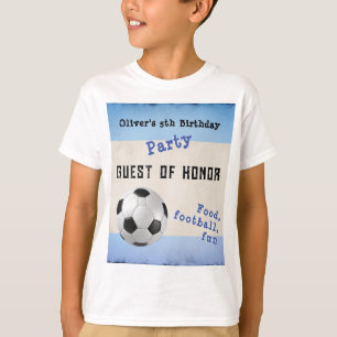 Fun Soccer Football Kids Party Blue Guest of Honou T-Shirt
