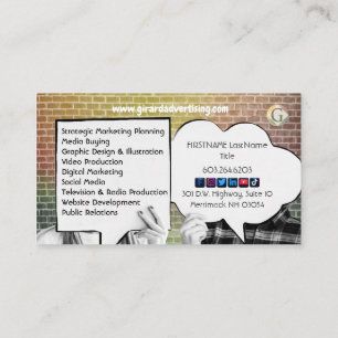 Fun Social Media Marketing Business Card