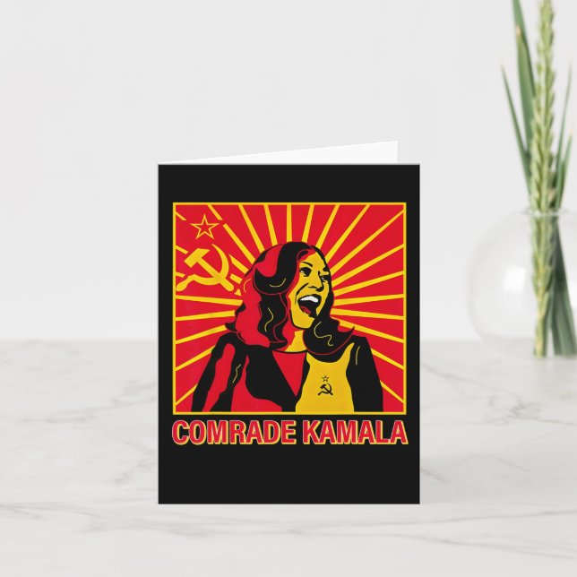 Fun Socialist Comrade Kamala Commie La Harris 2024 Card (Front)