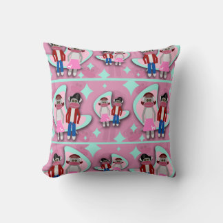 Fun Sock Monkey Madness Cartoon Character Cushion