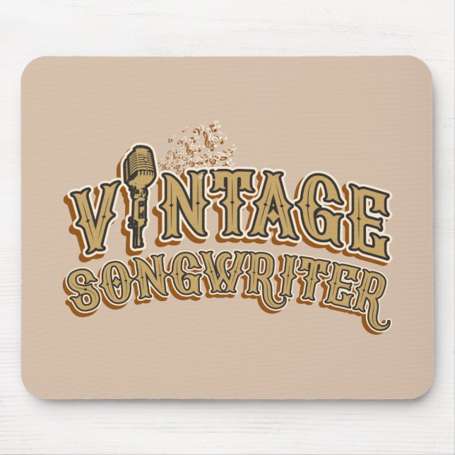 Fun Songwriter Lyricist Novelty Typography Mouse Mat (Front)