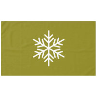 Fun Sophisticated Nordic Snowflake On Golden Olive