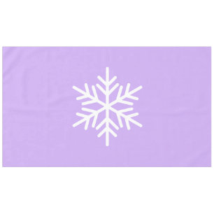 Fun Sophisticated Nordic Snowflake On Light Purple Tablecloth