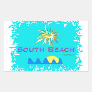Fun South Beach, Florida Rectangular Sticker