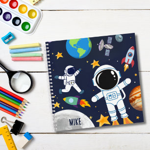 Fun Space Astronaut Planet,Cute Kid sketchbook art Notebook