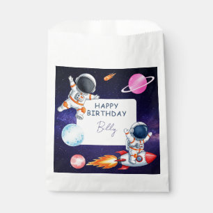 Fun Spaceman and Rocket child's Birthday Favour Bags