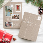 Fun Special Delivery Postage Stamps Photo Collage Holiday Card<br><div class="desc">Send a special delivery to your family and friends this holiday season with our fun special delivery postage stamps photo collage holiday card. The design features a faux brown kraft texture design to resemble a wrapped parcel delivery. Fun collage with 4 photos to display your special family memories with stamps...</div>