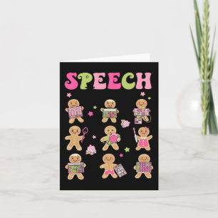 Fun Speech Therapy Gingerbread Cookies SLP Christm Card