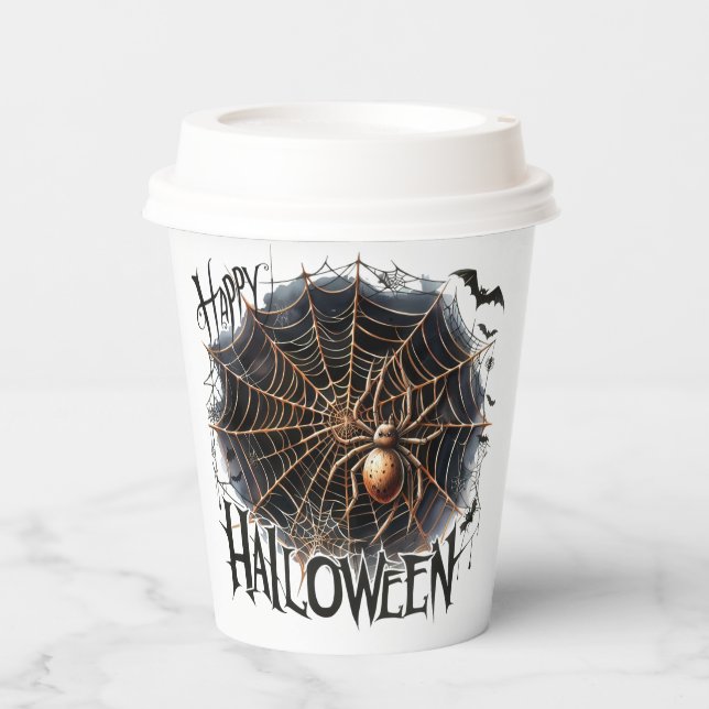 Fun Spider Halloween Paper cup (Front)