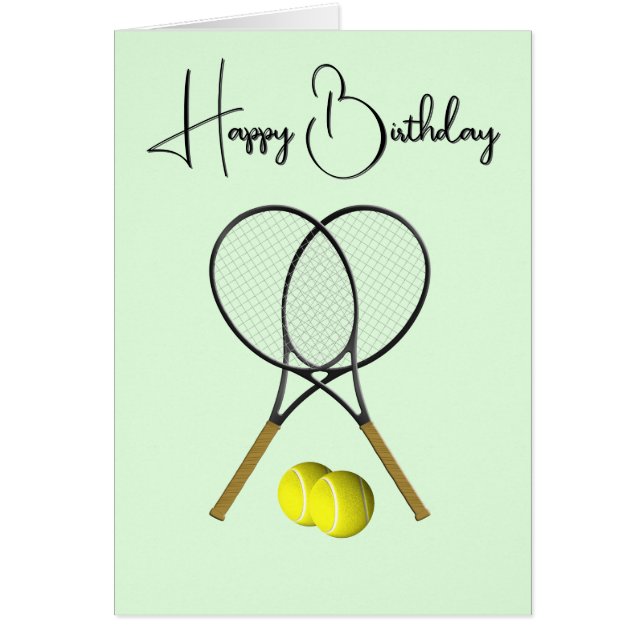 Fun Spin on Opponents Tennis Birthday  (Front)