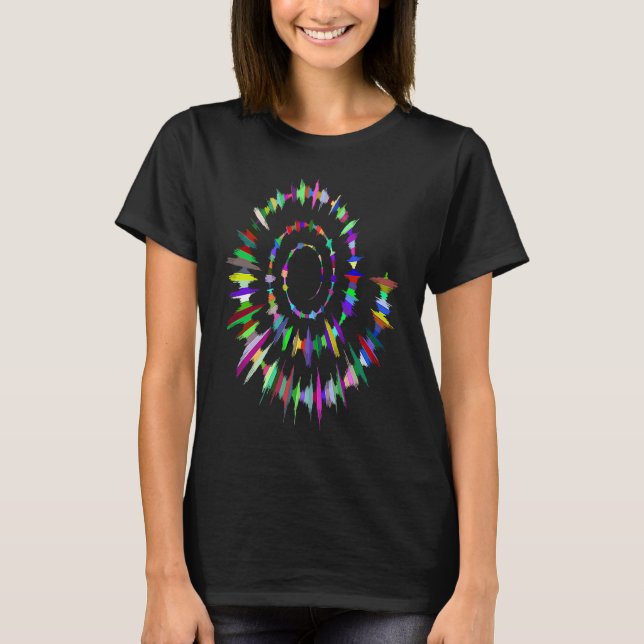 FUN SPIRAL TEE MUSIC WAVE SOUND ABSTRACT AUDIO COL (Front)