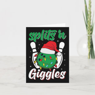 Fun Splits n Giggles Bowling Player Christmas Bowl Card