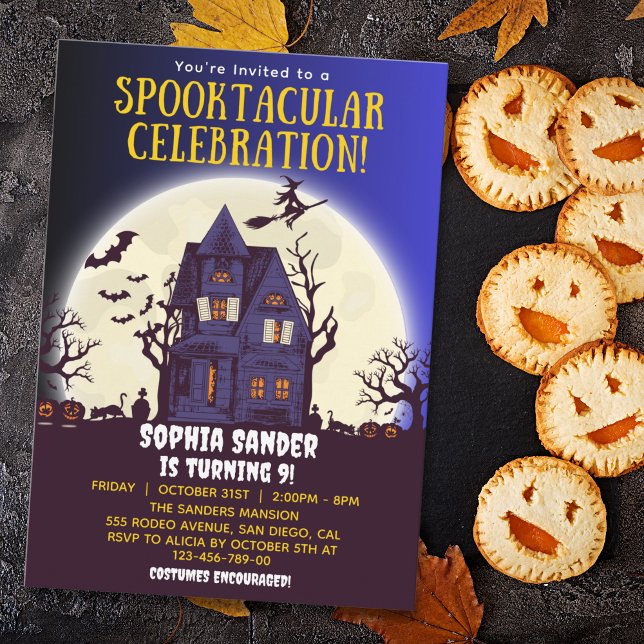 Fun Spooktacular Birthday KIds Halloween Invitation (Creator Uploaded)