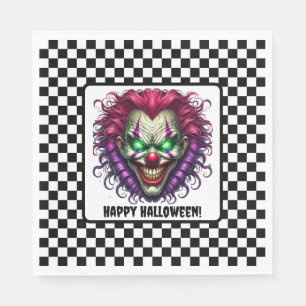 Fun Spooky Clown Halloween Paper Napkin