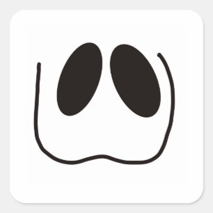 Fun, spooky, ghost face for Halloween Square Sticker