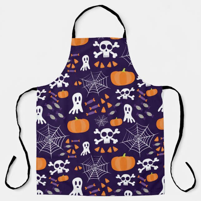 Fun Spooky Halloween Characters Apron (Front)