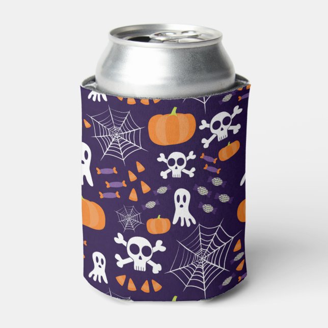 Fun Spooky Halloween Characters Can Cooler (Can Front)